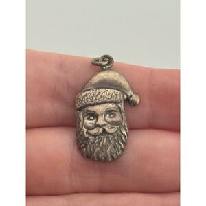 Sterling Silver Santa Claus Christmas Charm